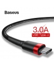 Baseus USB typu C kabel do Xiaomi redmi k20 pro USB C telefon komórkowy kabel do szybkiego ładowania kabel typu C do USB urządze