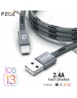 PZOZ kabel usb do kabel do iphone Xs max Xr X 8 7 6 plus 6 s 5 s plus ipad mini kable szybkiego ładowania ładowarka do telefonu 