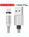 USLION magnetyczny kabel USB szybkie ładowanie kabel USB typu C magnes ładowarka do ładowania danych Micro USB kabel do telefonu