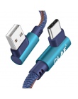 OLAF 2 m USB typu C 90 stopni szybkie ładowanie kabel usb c typu c przewód danych ładowarka usb c dla Samsung S8 S9 uwaga 9 8 Xi