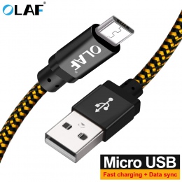OLAF kabel Micro USB 1 m 2 m 3 m szybkie ładowanie Nylon USB do synchronizacji danych telefonu komórkowego z systemem Android Ad