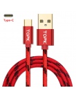 TOPK USB typu C kabel do Xiaomi czerwony mi uwaga 7 mi 9 szybkie ładowanie synchronizacja danych USB C kabel do Samsung Galaxy S