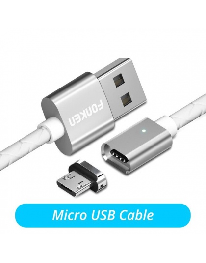 FONKEN kabel Micro USB kabel magnetyczny 3A szybkie ładowanie 1 m 2 m komórkowego z systemem Android szybkie ładowanie magnes pr