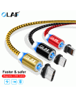 OLAF kabel magnetyczny pleciony typ diody LED C Micro USB magnetyczny kabel usb do ładowania dla Apple iphone X 7 8 6 Xs max XR 