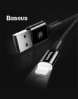 Baseus oświetlenie LED ładowarka dla iPhone X 8 7 kabel USB dla iPhone iPad szybka kabel do ładowania telefonu komórkowego kabel