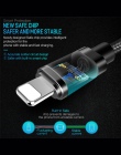 ROCK kabel dla iPhone 100 CM 180 CM 300 CM 20 CM 2.4A szybka ładowarka oświetlenie kable USB ładowania przewód do iPhone'a 10 8 