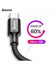 Baseus kabel Micro USB szybkie ładowanie Micro USB ładowarka kabel do Samsung Xiaomi przewód danych przewód komórkowego z system