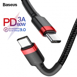 Baseus kabel USB typu C do kabla USB C do Samsung S10 telefonu komórkowego Xiaomi USBC PD szybkie ładowanie ładowarka przewód US