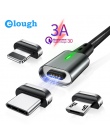 Elough magnetyczny ładowanie kabel Micro USB do iPhone Samsung Xiaomi telefon komórkowy QC3.0 szybko magnes ładowarka kabel USB 
