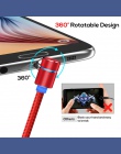 TOPK L magnetyczny kabel ładujący, 90 stopni LED dla iPhone X 8 7 6 Plus i kabel Micro USB i USB typu C kabel USB C