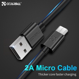 Coolreall kabel Micro USB 2A szybkie ładowanie komórkowego kabel do ładowarki telefonu 1 M kabel do transmisji danych dla samsun
