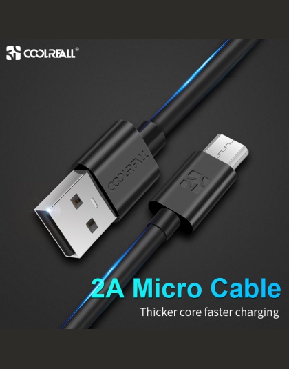 Coolreall kabel Micro USB 2A szybkie ładowanie komórkowego kabel do ładowarki telefonu 1 M kabel do transmisji danych dla samsun