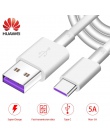 Huawei USB 5A kabel typu C P30 P20 Pro lite Mate20 10 Pro P10 Plus lite USB 3.1 typu C oryginalne Supercharge Super ładowarka ka