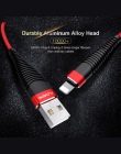 FLOVEME 2.4A oświetlenie USB kabel dla iPhone XR X 7 kabel ładowarki oświetlenia, aby kabel USB do ładowania danych nylonowy war