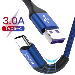 ZNP kabel USB typu C do Samsung S10 Huawei P30 Pro szybkie ładowanie telefon komórkowy typu C przewód ładowania kabel USB C do S