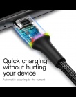 Baseus oświetlenie LED kabel Micro USB 3A szybkie ładowanie ładowarka kabel Microusb do Samsung Xiaomi telefonu komórkowego z sy