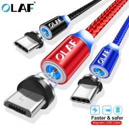 OLAF kabel magnetyczny Micro usb typu C szybka adapter do ładowania Microusb typu C magnes ładowarka USB C dla iphone Huawei Sam