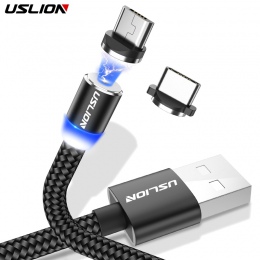 USLION magnetyczny micro USB kabel do szybkiego ładowania kabel USB typu C magnes ładowarka do ładowania danych przewód do iPhon