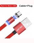 USLION magnetyczny micro USB kabel do szybkiego ładowania kabel USB typu C magnes ładowarka do ładowania danych przewód do iPhon