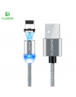 FLOVEME kabel magnetyczny 1 m pleciony przenośna dioda LED typu C Micro USB kabel magnetyczny do ładowania dla Apple iPhone X 7 