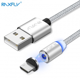 Magnetyczna ładowarka Micro kabel USB RAXFLY magnes przewód zasilający do Samsung S7 S6 Redmi Note 5 kabel magnetyczny ładowania