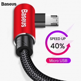 Baseus 90 stopni kabel Micro USB szybkie ładowanie ładowarka do telefonu komórkowego przewód danych przewód kabel Microusb do Sa