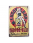 Olej silnikowy płytki nazębnej znaki na metalowej blaszce w stylu vintage strona główna Bar Pub garaż gaz stacja dekoracyjne żel