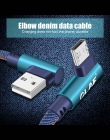 OLAF 2 m kabel Micro USB 2A szybka ładowarka kabel USB 90 stopni kolanko Nylon pleciony kabel do transmisji danych dla Samsung /