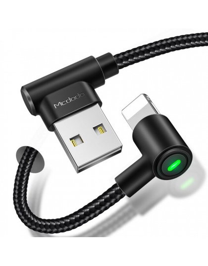 Kabel USB MCDODO dla iPhone LED szybkie ładowanie danych przewód do iPhone'a XS MAX X XR 8 7 6 Plus 5 6 s s komórkowy USB kabel 
