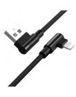 Dla ładowarka do iPhone’a kabel USB szybkie ładowanie 90 stopni usb przewód 8 Pin kabel do iphone X Xs Max 8 7 6 plus 6 s 5 5S s