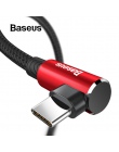 Baseus kabel USB typu C 90 stopni dla xiaomi redmi k20 pro USB C mobilny kabel do ładowania telefonu dla oneplus 7 pro typu -C k