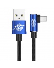 Baseus kabel USB typu C 90 stopni dla xiaomi redmi k20 pro USB C mobilny kabel do ładowania telefonu dla oneplus 7 pro typu -C k