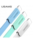 USAMS kabel USB dla iPhone 8 kabel do synchronizacji danych płaski kabel dla iPhone XS MAX XR X 7 6 6 s 5S SE 5 przewód szybko l