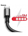 Baseus kabel USB dla iPhone Xs Max XR X 8 7 6 6 s 5 5S 5C SE iPad szybka do ładowania danych ładowarka USB przewód komórkowy kab