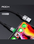 Rock 1 m 2 m Led Usb ładowarka do kabel do iphone dla iphone 5 5S 6 6 s 7 8 Plus x przewód iPad kabel Usb do ładowania kabel ośw