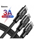 Baseus 3 w 1 kabel USB do iPhone Samsung Xiaomi wielofunkcyjny szybkie ładowanie ładowarka kabel Micro USB 2 w 1 telefon komórko