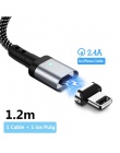 Magnetyczny kabel usb do ładowania kabel magnetyczny Micro USB C kabel typu C szybkie ładowanie dla iphone oświetlenie USB typu 