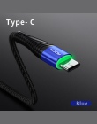 Rock 1 m 2 m Led szybkie ładowanie kabel Usb typu C do Samsung Galaxy S9 S8 Plus uwaga 9 8 OnePlus jeden Plus 6 6 t 5 5 t kabel 