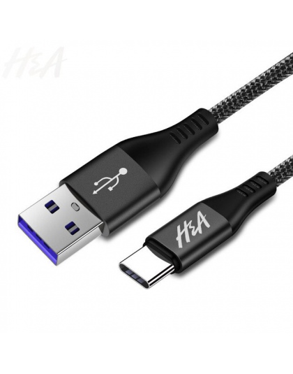 H & A 3A typu C szybka ładowarka kabel do Huawei P20 lite USB typu C szybkie kabel danych do ładowania dla Huawei Mate 10 20 pro