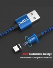 TOPK AM33 Micro USB kabel magnetyczny Nylon pleciony komórkowy kable telefoniczne dla Micro USB Port микроюсб LED kabel magnetyc