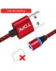 TOPK AM33 Micro USB kabel magnetyczny Nylon pleciony komórkowy kable telefoniczne dla Micro USB Port микроюсб LED kabel magnetyc