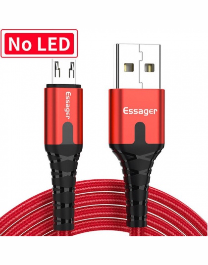 Essager LED kabel Micro USB szybkie ładowanie przewód danych przewód 2 m 3 m Microusb kabel ładowarki do Samsung Xiaomi LG telef