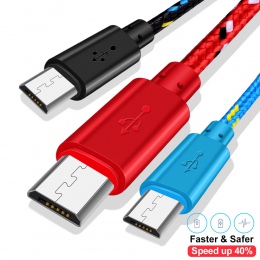 Ładowarka USB 1 m/2 m/3 m kabel Micro usb do Samsung Xiaomi Huawei ładowania dla systemu Android telefon komórkowy ładowarka USB
