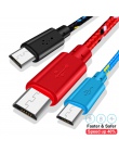 Ładowarka USB 1 m/2 m/3 m kabel Micro usb do Samsung Xiaomi Huawei ładowania dla systemu Android telefon komórkowy ładowarka USB