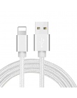 NOHON Nylon szybki kabel USB do ładowania dla Apple iPhone XR XS MAX X 8 7 6 S 5S 5 6 plus ipad mini telefon opłaty za oświetlen