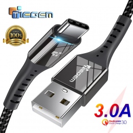TIEGEM kabel USB typu C USB-C 3A szybkie ładowanie kabel typu C kabel do synchronizacji danych dla Samsung S8 S9 s10 Xiaomi mi9 