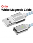 FONKEN Micro USB typu C magnetyczny kabel USB telefon kabel magnetyczny LED szybkie ładowanie kabel Mini USB C przewód zasilając