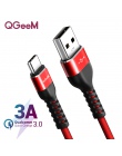 QGEEM kabel USB typu C USB-C szybkie ładowanie telefonu komórkowego kabel USB do ładowania do Samsung Galaxy S9 Huawei Mate 20 x