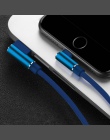90 stopni USB ładowarka kabel do transmisji danych dla iPhone 6 S 6 S 7 8 Plus 5 5S X X XS max na iPad telefon przewód pochodzen