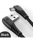 TIEGEM 90 stopni kabel USB typu C 3A USB-C kabel typu C przewód szybkoładujący dla Samsung S8 S9 S10 PLUS kabel do telefonu komó